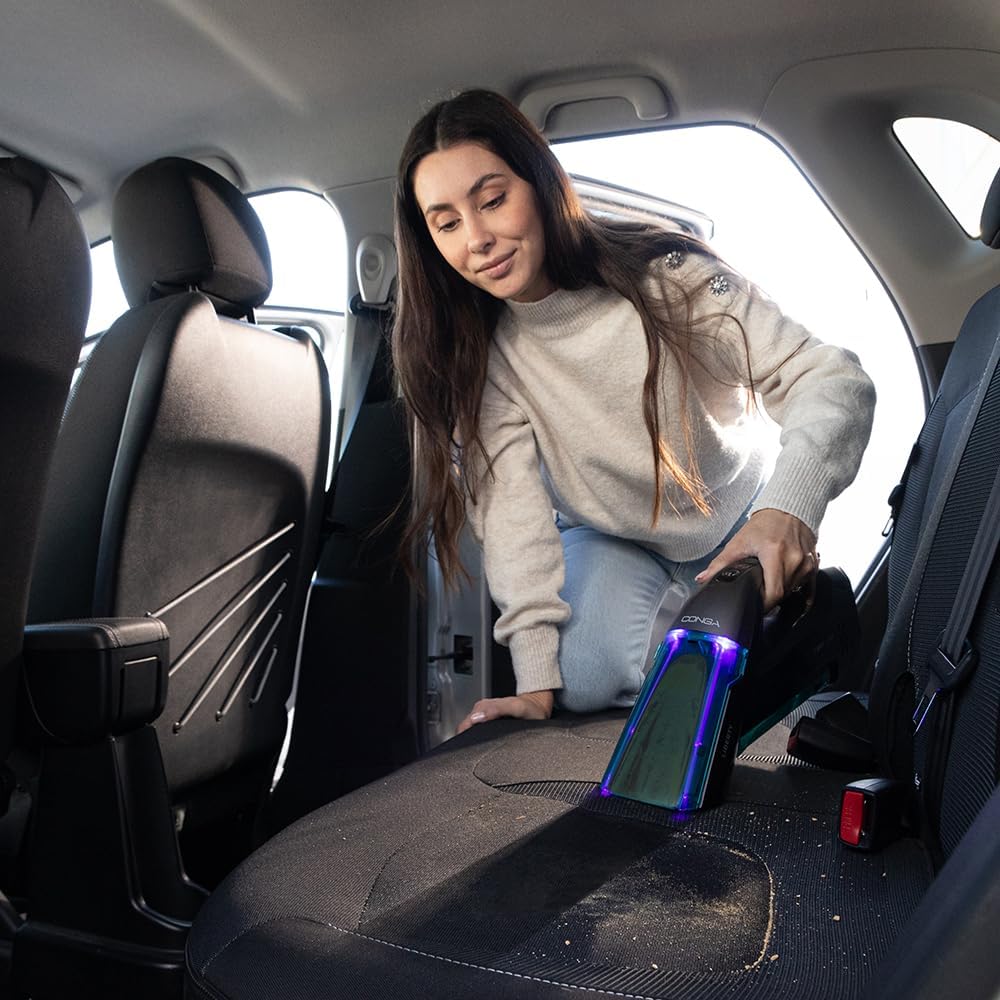 Aspirador de Mano para Tapicerías y Alfombras con Spray de Agua